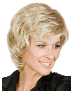 Exquisite Blonde Wavy Short Layered Monofilament Classic Synthetic Women Wigs Exquisite Blonde Wavy Short Layered Monofilament Classic Synthetic Women Wigs