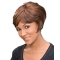 Auburn Wavy Short Capless Human Hair African American Women Wigs