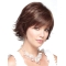 No-fuss Auburn Wavy Short Layered Lace Front Synthetic Women Bob Wigs