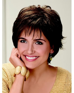 Perfect Brown Wavy Short Capless Synthetic Women Wigs For Cancer Perfect Brown Wavy Short Capless Synthetic Women Wigs For Cancer