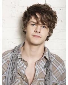 Durable Brown Wavy Short Capless Synthetic Men Wigs Durable Brown Wavy Short Capless Synthetic Men Wigs