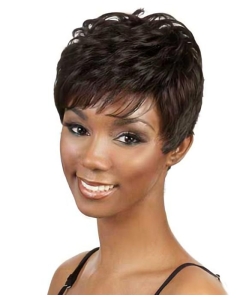 Exquisite Brown Wavy Short Capless Human Hair African American Women Wigs Exquisite Brown Wavy Short Capless Human Hair African American Women Wigs
