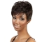 Exquisite Brown Wavy Short Capless Human Hair African American Women Wigs
