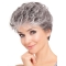 Modern White Wavy Short Lace  Front Classic Synthetic Women Wigs