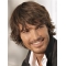 Great Brown Wavy Short Capless Human Hair Men Wigs