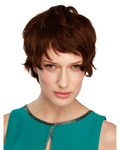 Durable Boycuts Wavy Short Monofilament Human Hair Women Wigs Durable Boycuts Wavy Short Monofilament Human Hair Women Wigs