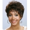 Fashionable Brown Wavy Short Capless Synthetic African American Women Wigs