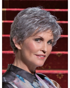 Gentle Wavy Short Hand-Tied Synthetic Grey Women Wigs Gentle Wavy Short Hand-Tied Synthetic Grey Women Wigs