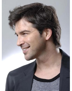 Convenient Brown Wavy Short Monofilament Synthetic men Wigs Convenient Brown Wavy Short Monofilament Synthetic men Wigs