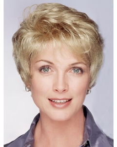 Top Blonde Wavy Short Layered Monofilament Synthetic Women Wigs Top Blonde Wavy Short Layered Monofilament Synthetic Women Wigs