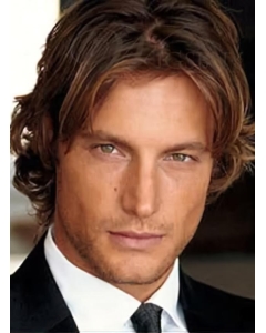 Fashionable Wavy Short  Lace Front Human Hair Men Wigs Fashionable Wavy Short  Lace Front Human Hair Men Wigs