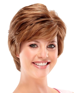 High Quality Auburn Layered Wavy Short Monofilament Human Hair Women Wigs High Quality Auburn Layered Wavy Short Monofilament Human Hair Women Wigs