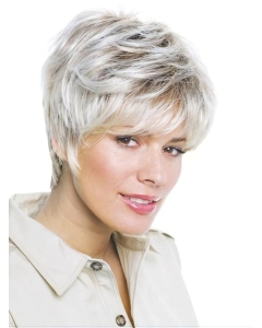 Modern Wavy Short Lace Front Synthetic Grey Women Wigs Modern Wavy Short Lace Front Synthetic Grey Women Wigs