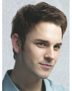 Brown Wavy Short Lace Synthetic Men Wigs  Brown Wavy Short Lace Synthetic Men Wigs