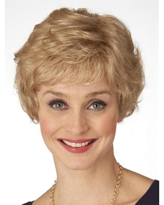 Affordable Blonde Wavy Short Monofilament Classic Synthetic Women Wigs Affordable Blonde Wavy Short Monofilament Classic Synthetic Women Wigs
