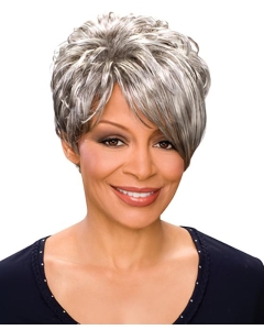 Elegant Wavy Short Capless Synthetic Grey Women Wigs Elegant Wavy Short Capless Synthetic Grey Women Wigs