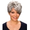 Elegant Wavy Short Capless Synthetic Grey Women Wigs