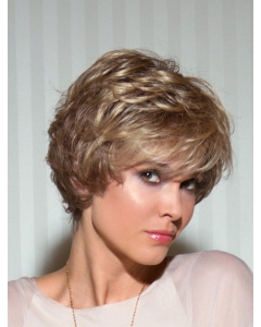 Faddish Blonde Wavy Layered Short Lace Synthetic Women Wigs Faddish Blonde Wavy Layered Short Lace Synthetic Women Wigs