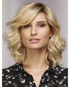 16"Blonde Shoulder Length Curly Monofilament Synthetic Women Bobs Wigs 16"Blonde Shoulder Length Curly Monofilament Synthetic Women Bobs Wigs