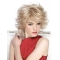 Blonde Curly  Shoulder Length Monofilament 12" Synthetic Women Wigs