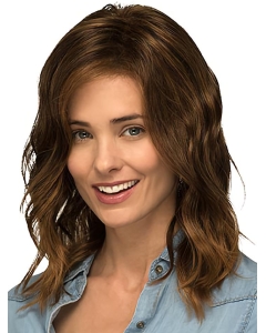 14" Curly Brown Without Bangs Lace Front Medium Synthetic Women Wigs 14" Curly Brown Without Bangs Lace Front Medium Synthetic Women Wigs