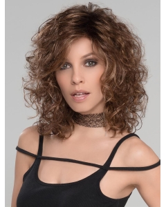 Brown 14" Curly Shoulder Length Lace Front Classic Synthetic Women Wigs Brown 14" Curly Shoulder Length Lace Front Classic Synthetic Women Wigs