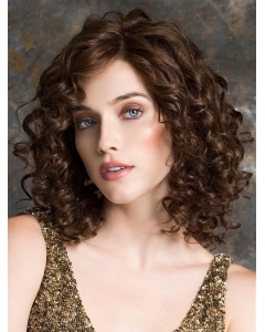 Remy Human Hair 12" Curly Exquisite Shoulder Length 100% Hand-tied Wigs Remy Human Hair 12" Curly Exquisite Shoulder Length 100% Hand-tied Wigs