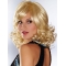 Medium Blonde Curly Capless Synthetic  Women Bobs Wigs