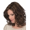 Curly Shoulder Length Mono Petite Human Hair Women Wigs