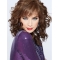 Incredible Auburn Curly Shoulder Length Mono Classic Human Hair Women Wigs