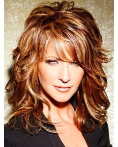 Best Shoulder Length Curly Lace Front Synthetic Copper Wigs For Women Best Shoulder Length Curly Lace Front Synthetic Copper Wigs For Women