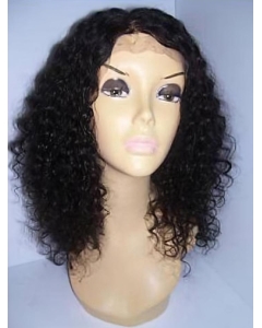 Natural Black Curly Shoulder Length Lace Front Remy Human Hair Women Wigs Natural Black Curly Shoulder Length Lace Front Remy Human Hair Women Wigs