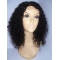 Natural Black Curly Shoulder Length Lace Front Remy Human Hair Women Wigs