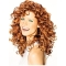 High Quality Shoulder Length Curly Lace Front Synthetic Copper Wigs For Women