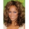  Contemporary Girlish Shoulder-length Curly Shag Glueless Lace Front Human Hair Tyra Banks Wig for women