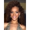 Rihanna Decent Mid-length Layered 1 Curly Lace Human Hair Wigs For Women