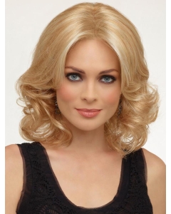 Online Blonde Curly Shoulder Length Lace Front Synthetic Women Wigs Online Blonde Curly Shoulder Length Lace Front Synthetic Women Wigs