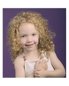 Natural Blonde Curly Shoulder Length Lace Synthetic Kids Wigs Natural Blonde Curly Shoulder Length Lace Synthetic Kids Wigs