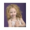 Natural Blonde Curly Shoulder Length Lace Synthetic Kids Wigs