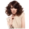 Soft Auburn Curly Shoulder Length Lace Front Synthetic Women Wigs