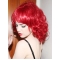 14 Inches Shoulder Length Red Curly Lace Front Remy Human Hair Women Wigs