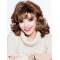 No-fuss Auburn Curly Shoulder Length Lace Front Synthetic Women Wigs