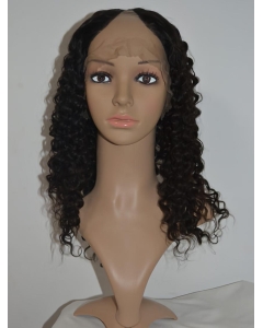 Stylish Black Curly Shoulder Length Lace Front Human Hair U Part Women Wigs Stylish Black Curly Shoulder Length Lace Front Human Hair U Part Women Wigs