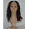 Stylish Black Curly Shoulder Length Lace Front Human Hair U Part Women Wigs