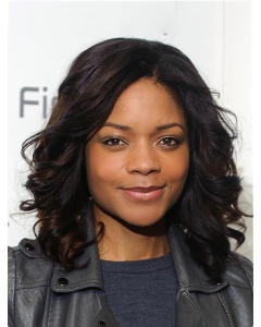 Black Curly Shoulder Length Without Bangs  Lace Front  Synthetic Naomi Harris Women Wigs Black Curly Shoulder Length Without Bangs  Lace Front  Synthetic Naomi Harris Women Wigs