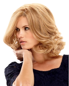 Fashion Medium Blonde Curly Capless Human Hair Women Wigs Fashion Medium Blonde Curly Capless Human Hair Women Wigs