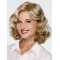 Medium Blonde Designed Curly Mono Synthetic Women Wigs