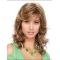 Classic Pleasing Blonde Curly Capless Synthetic Medium Women Wigs