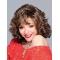 Stylish Auburn Curly Shoulder Length Mono Classic Synthetic Women Wigs