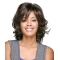 Fashion Brown Curly Capless Synthetic Medium Women Wigs